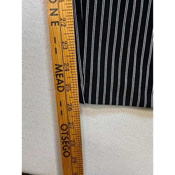 Hilary Radley Women's Tummy Control Pleated Pants Size XL Black White Stripe - Picture 8 of 11